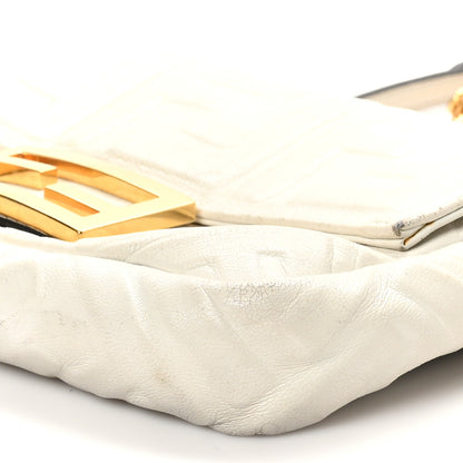 Fendi Nappa FF 1974 Embossed Mini Baguette White 10 of 12