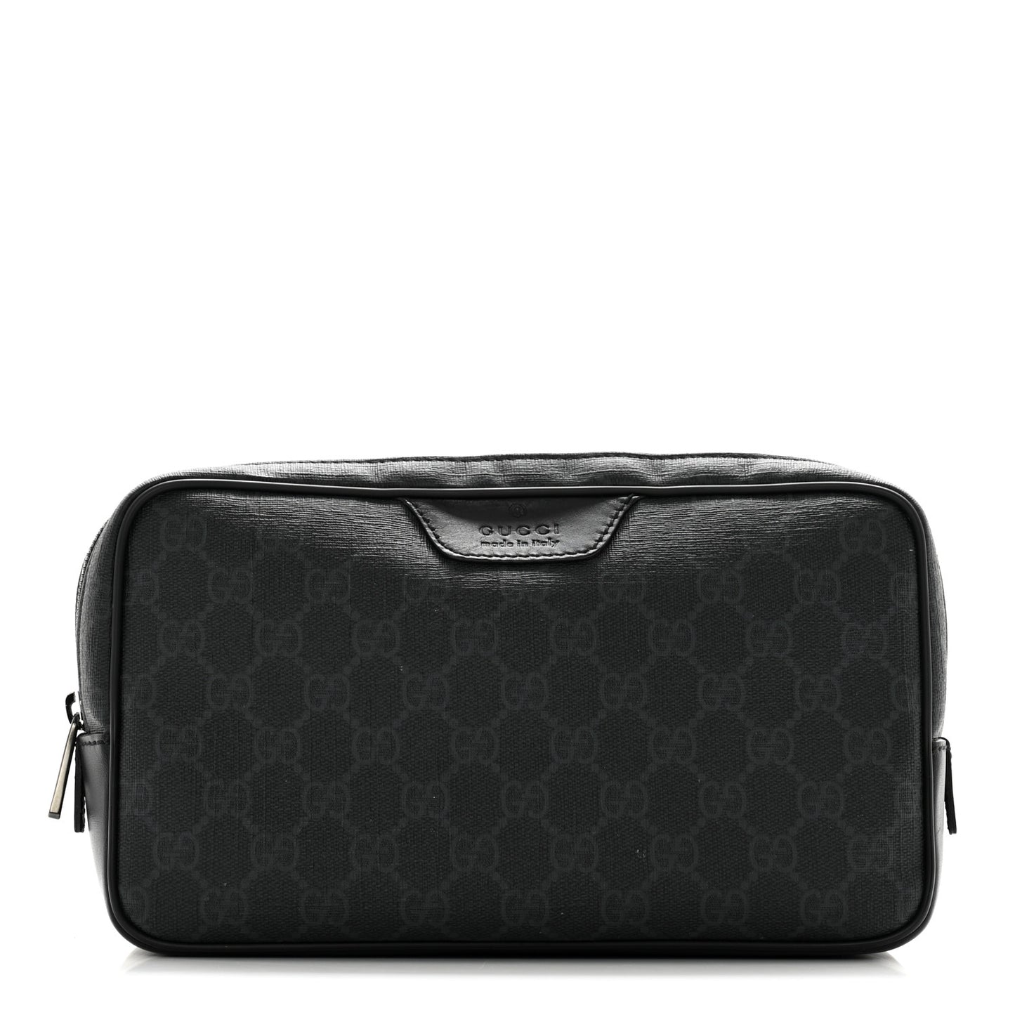 GG Supreme Monogram Toiletry Case Black Grey
