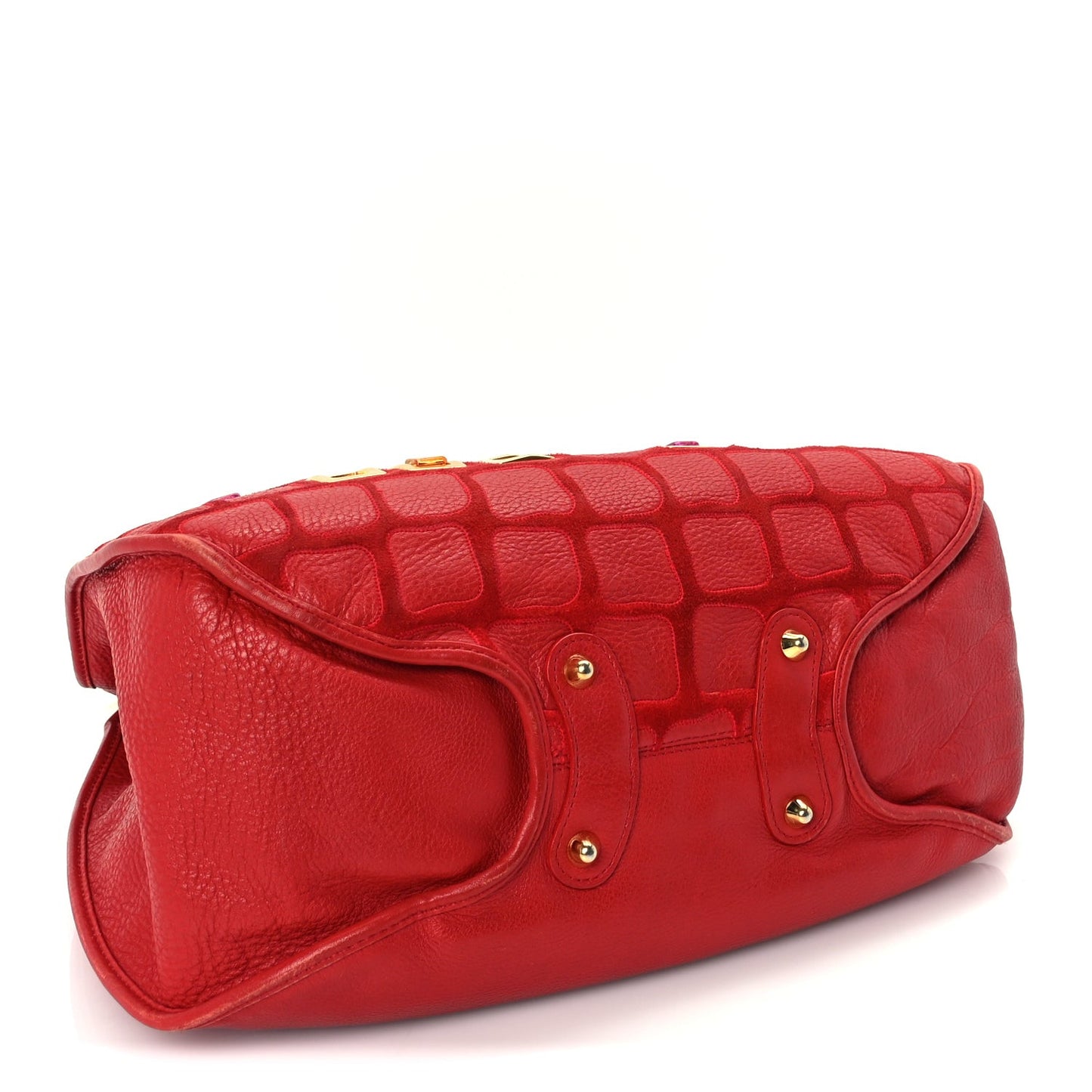 Calfskin Embellished 61 Tote Red