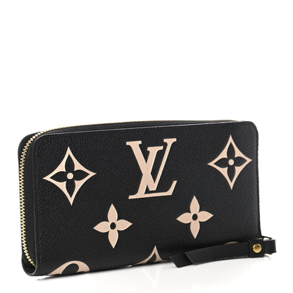 Louis Vuitton Empreinte Monogram Giant Zippy Wallet Black Beige 3 of 7