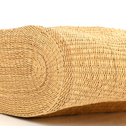 Loewe Raffia Calfskin Shell Basket Tote Natural Pecan 10 of 10