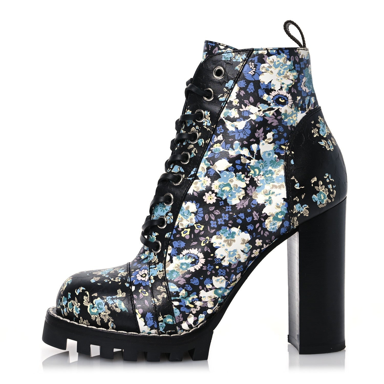 Louis Vuitton Calfskin Floral Star Trail Ankle Boots Black 1 of 7