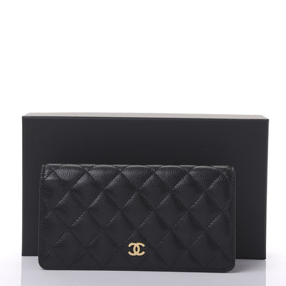 Chanel Caviar Quilted Yen Wallet Black 11 of 11
