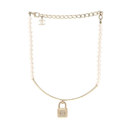 Chanel Padlock & faux pearls necklace 1 of 4