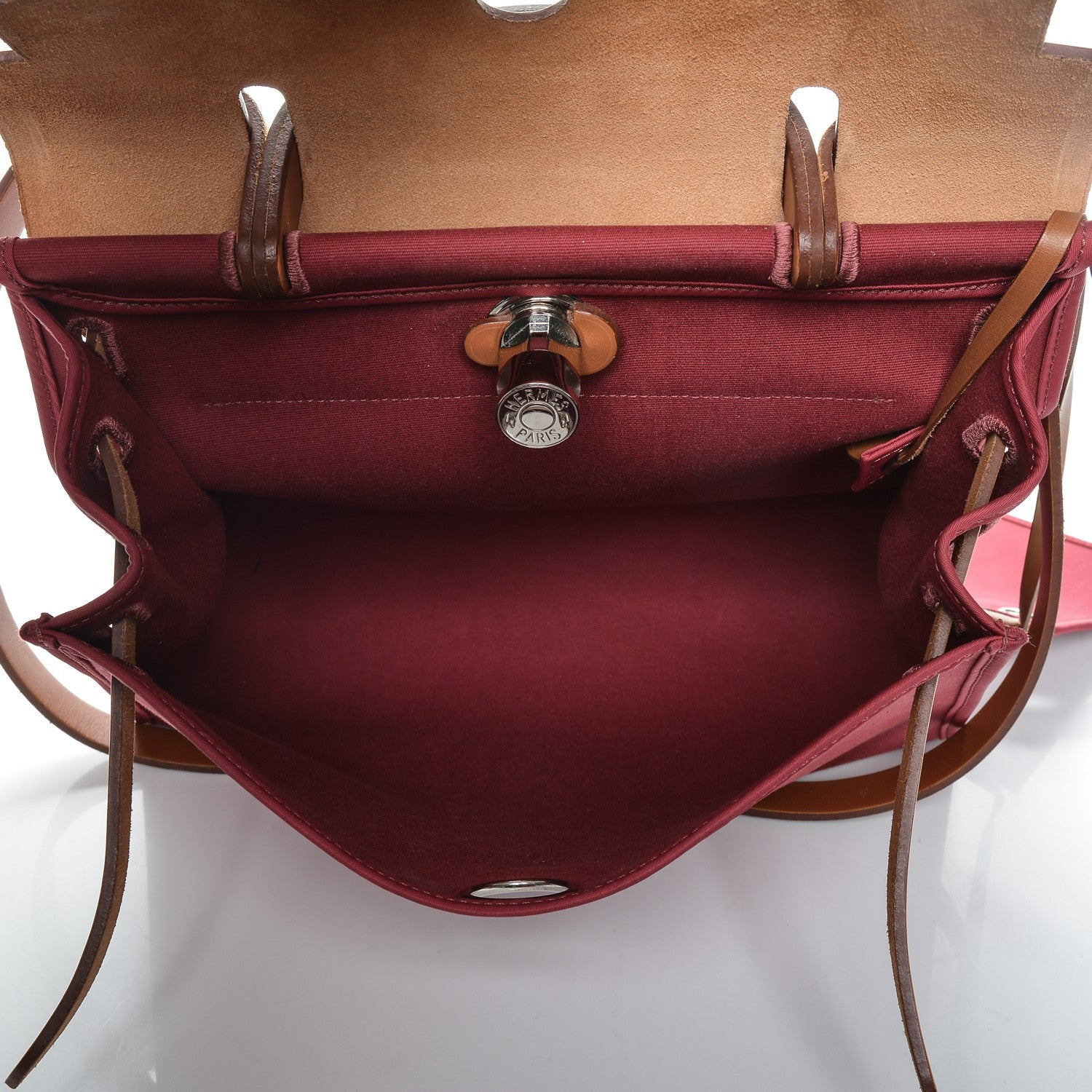 Hermes Vache Hunter Toile Herbag Zip 31 PM Rubis 6 of 13