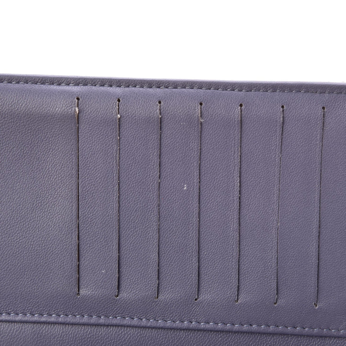 Lambskin Quilted Yen Wallet Purple