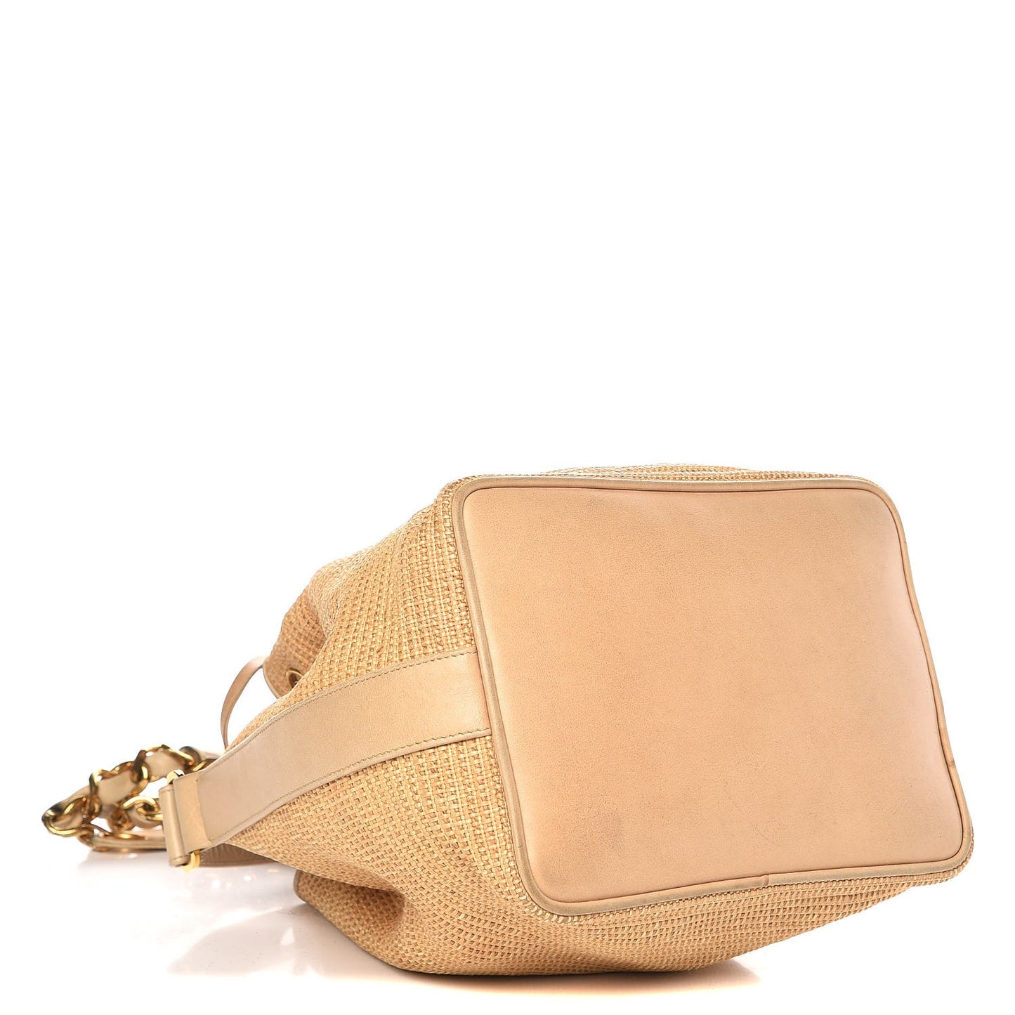 Woven Drawstring Bag Brown