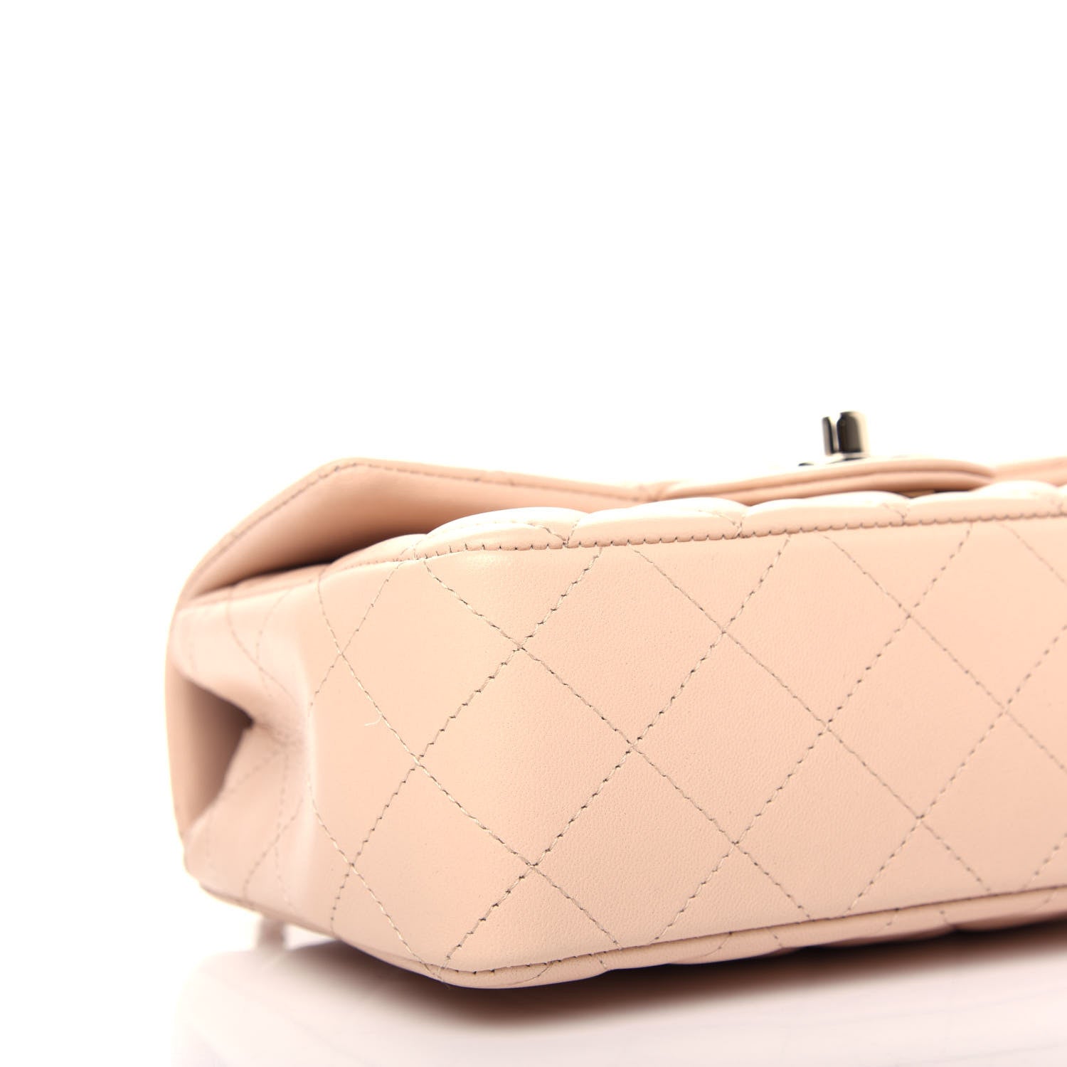 Chanel Lambskin Quilted Mini Rectangular Flap Beige 8 of 11