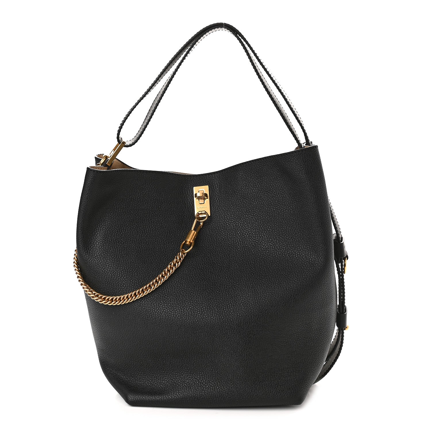 Givenchy Grained Calfskin GV Bucket Bag Black 1 of 11