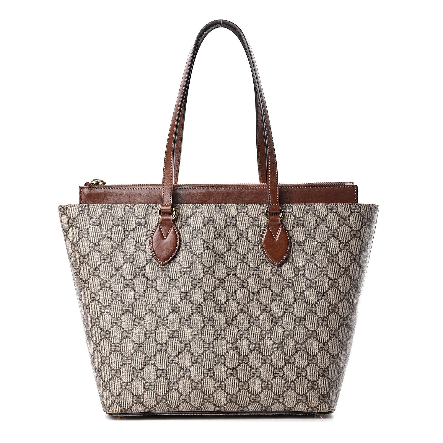 Gucci GG Supreme Monogram Medium Zippered Bucket Tote Beige Tuscany 1 of 25