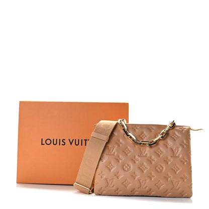 Louis Vuitton Lambskin Embossed Monogram Coussin PM Camel 9 of 9
