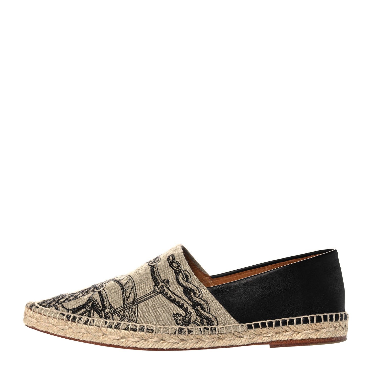 Hermes Canvas Printed Womens Espadrilles 37 1 of 7