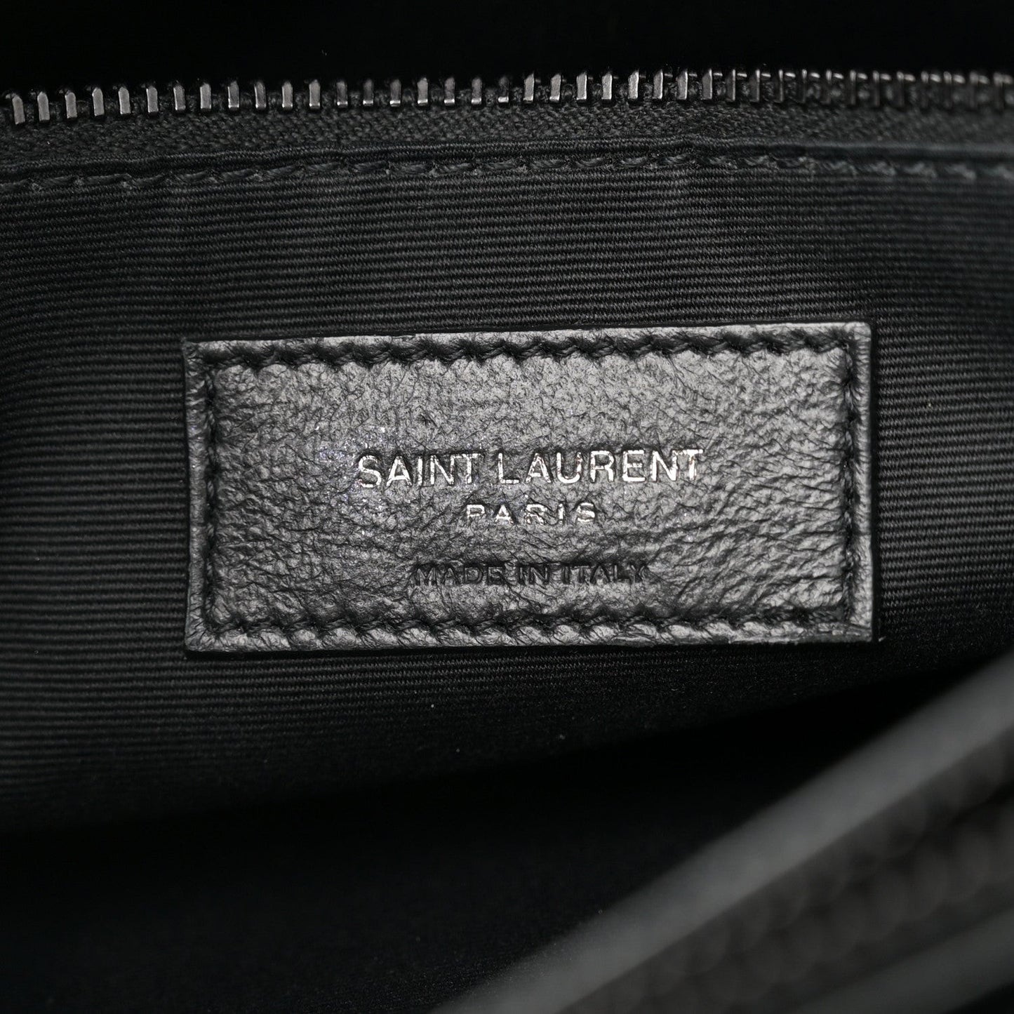 Calfskin Y Quilted Monogram Monochrome Medium Loulou Chain Satchel Black