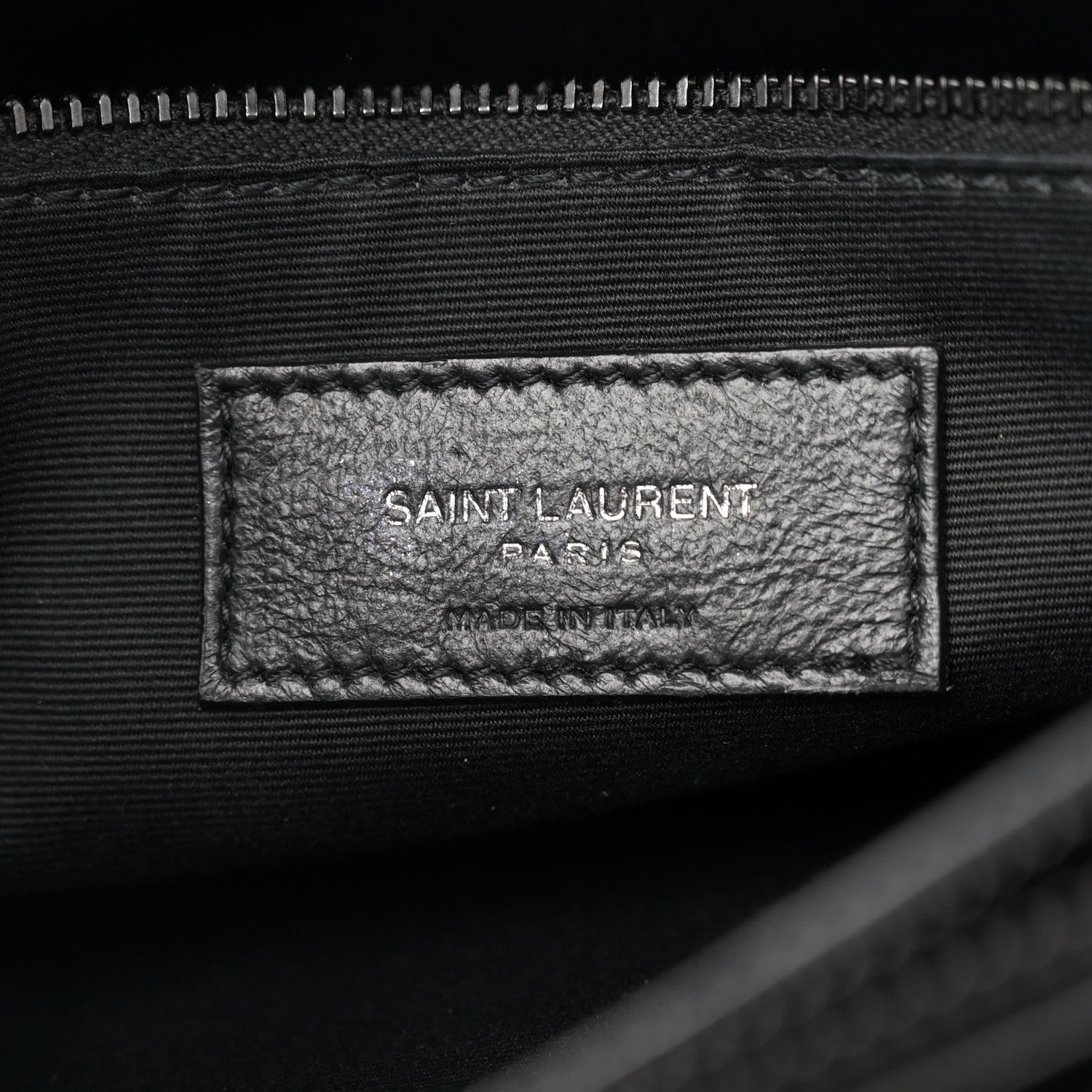 Saint Laurent Calfskin Y Quilted Monogram Monochrome Medium Loulou Chain Satchel Black 6 of 7