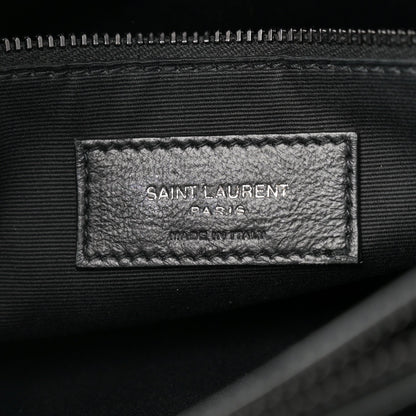 Saint Laurent Calfskin Y Quilted Monogram Monochrome Medium Loulou Chain Satchel Black 6 of 7