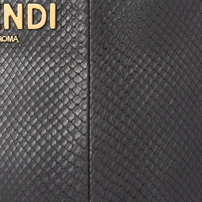 Fendi Snakeskin O'Lock Zipper Black 7 of 11