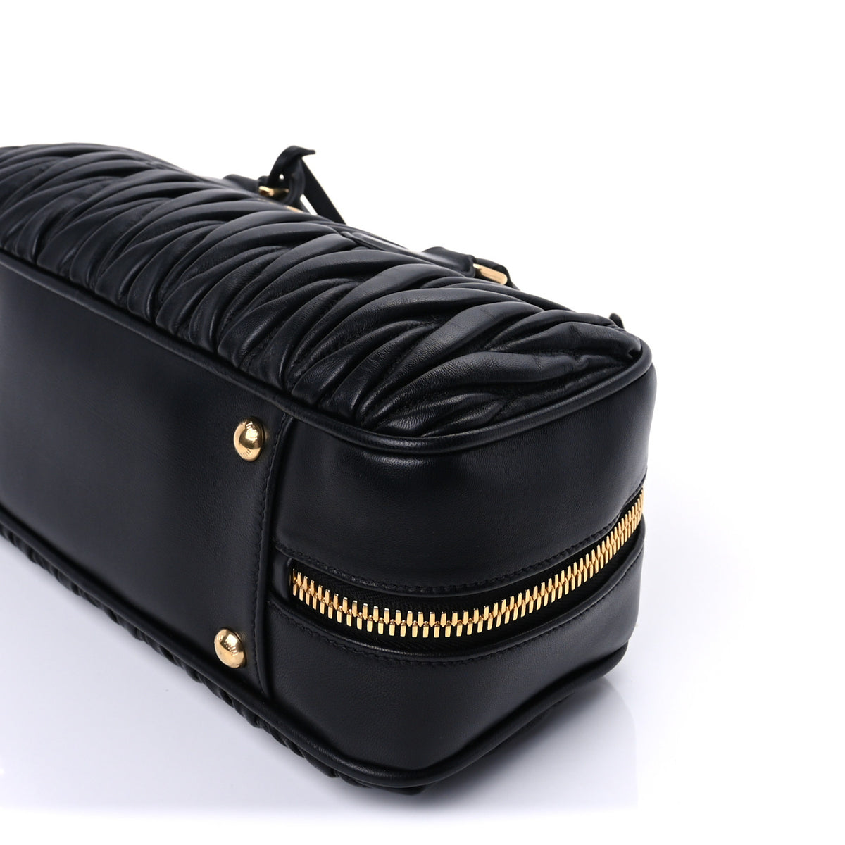 Suede Matelasse Large Arcadie Top Handle Bag Whiskey