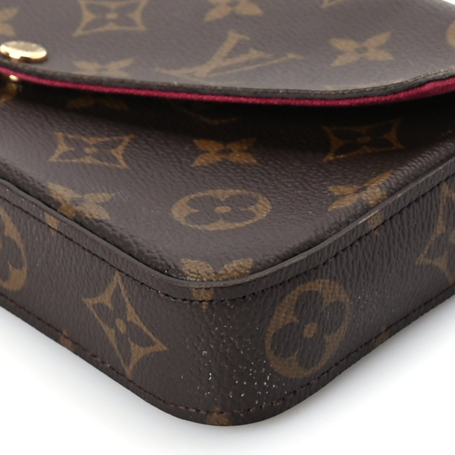 Louis Vuitton Monogram Pochette Felicie Chain Wallet  Fuchsia 9 of 9