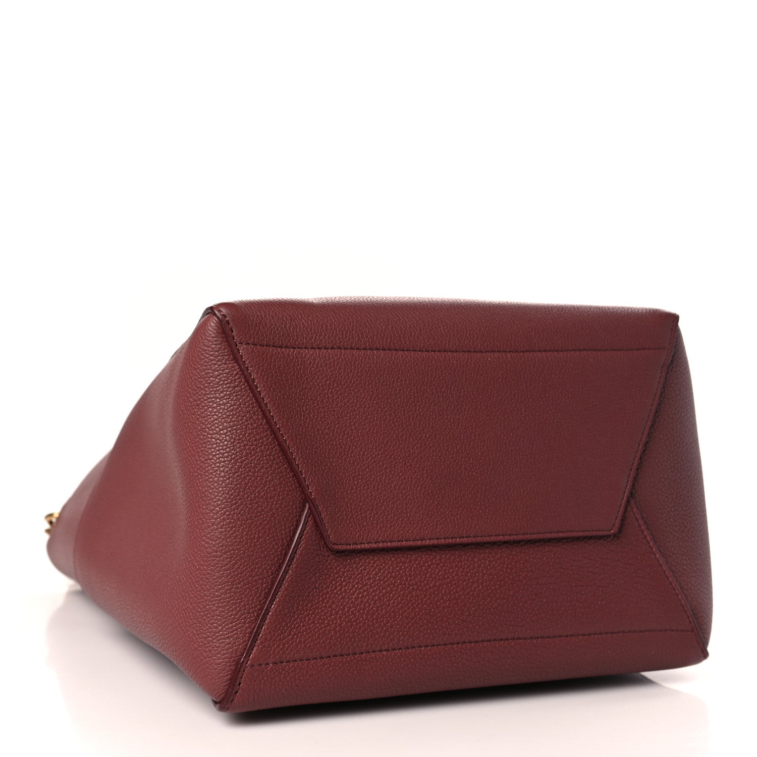 Celine Soft Grained Calfskin Sangle Bucket Bag Burgundy 4 of 8