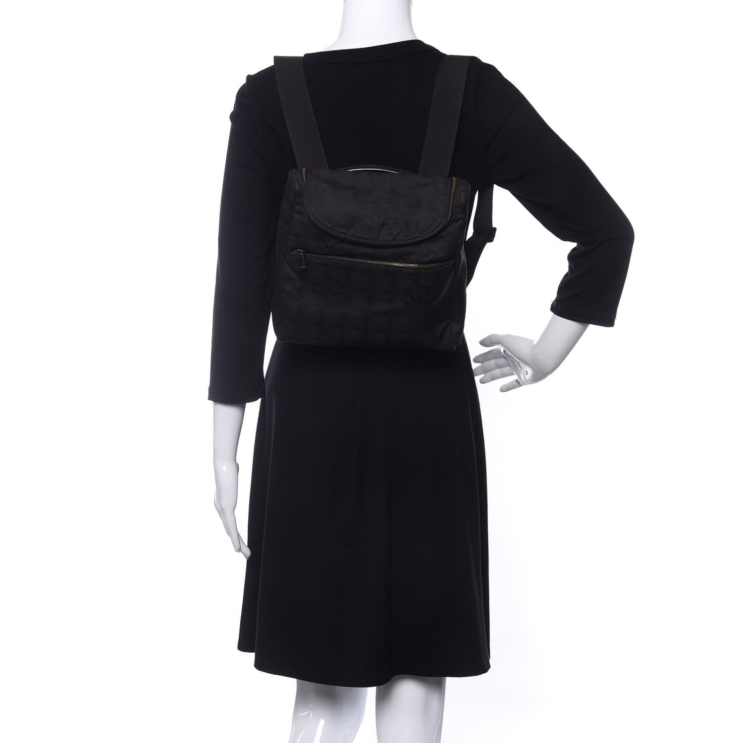 Chanel Nylon Travel Backpack Black 2 of 15