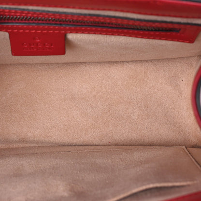 Gucci Calfskin Sylvie Web Small Queen Margaret Top Handle Bag Blue Agata Hibiscus Red Mystic White Sugar Pink 4 of 7