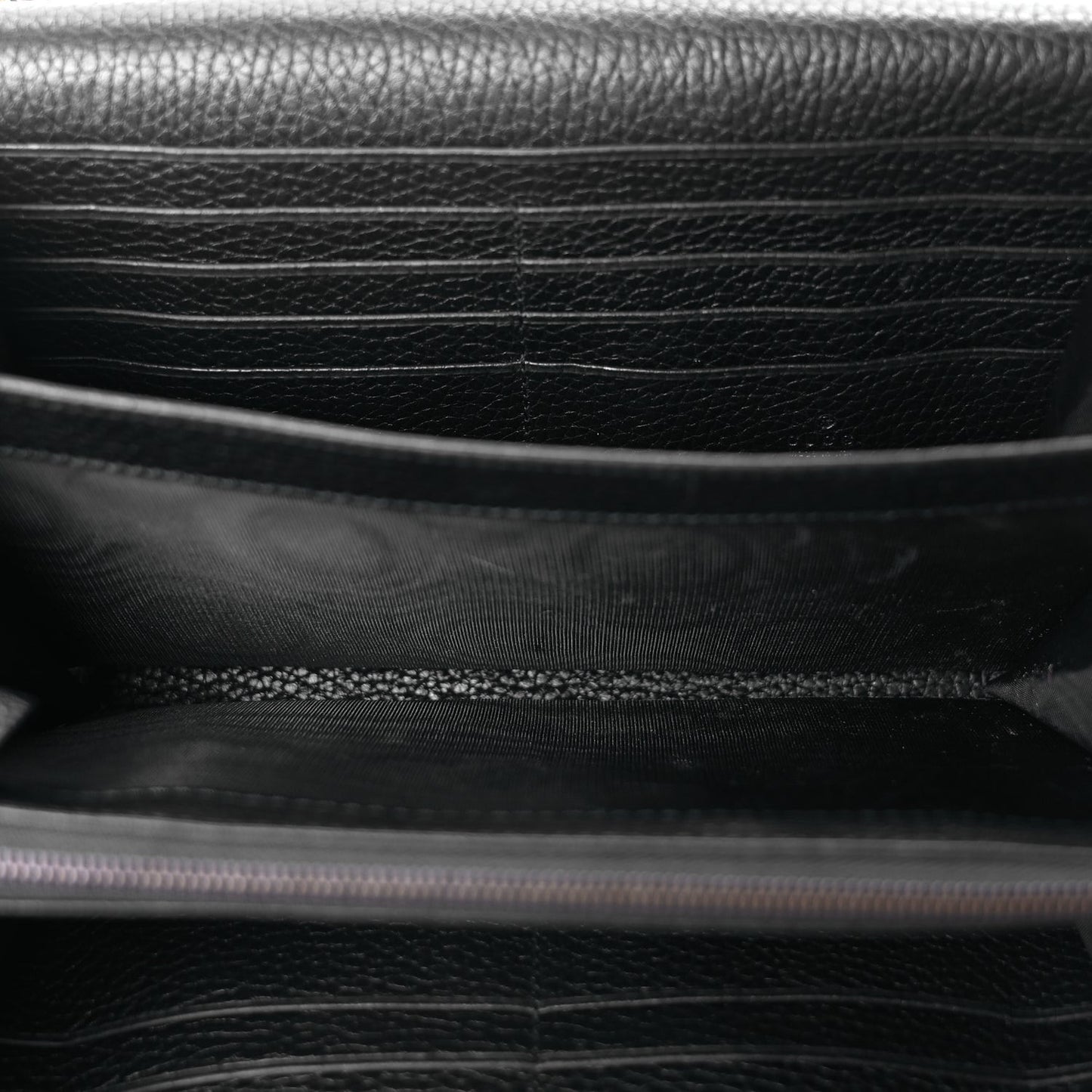 Calfskin GG Marmont Chain Wallet Black