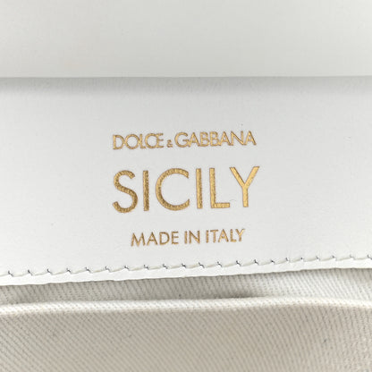 Dolce & Gabbana Raffia Crochet Small Miss Sicily Satchel White 6 of 8