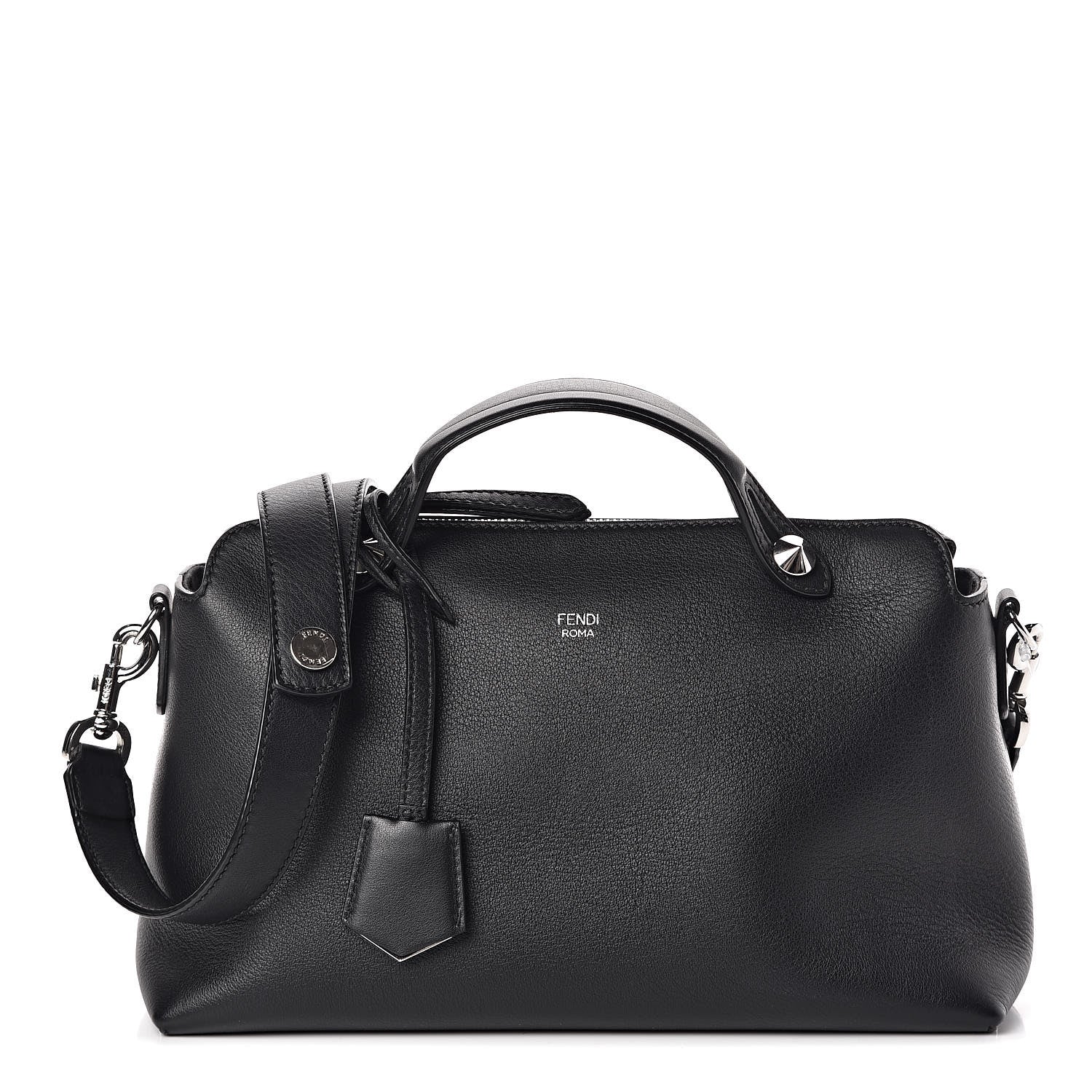 Fendi Vitello Dolce Medium By The Way Boston Bag Black 1 of 8