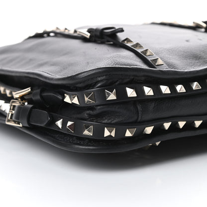 Valentino Garavani Vitello Rockstud Shopper Tote Black 9 of 15