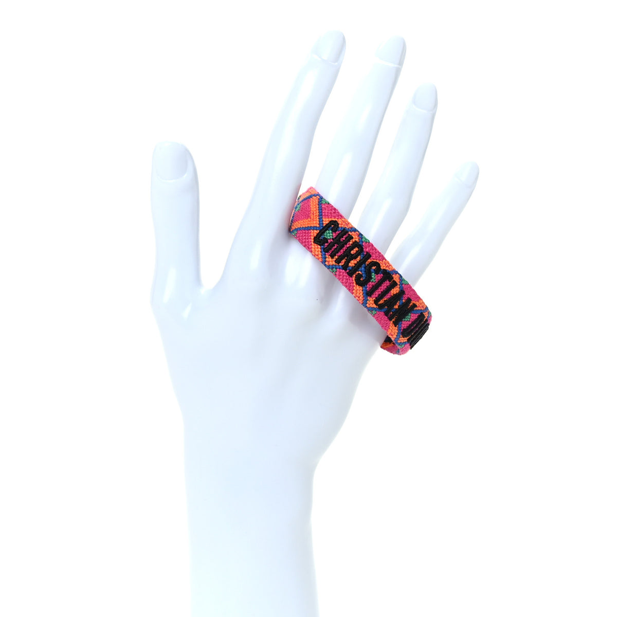 Woven Cotton J'Adior Friendship Bracelet Pink Multicolor
