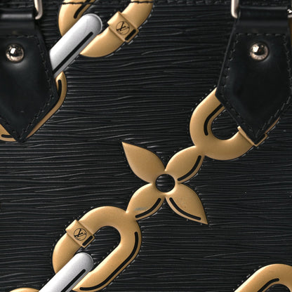 Louis Vuitton Epi Chain Flower Alma BB Black 6 of 8