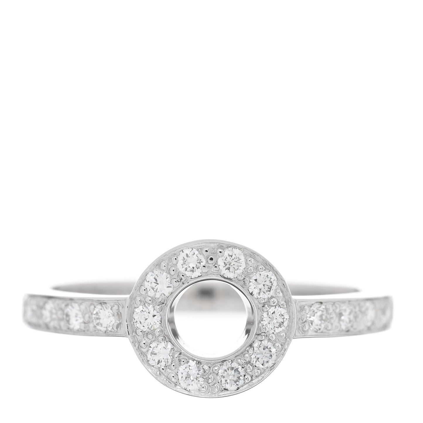 Platinum Diamond Open Circle Ring 48 4.5