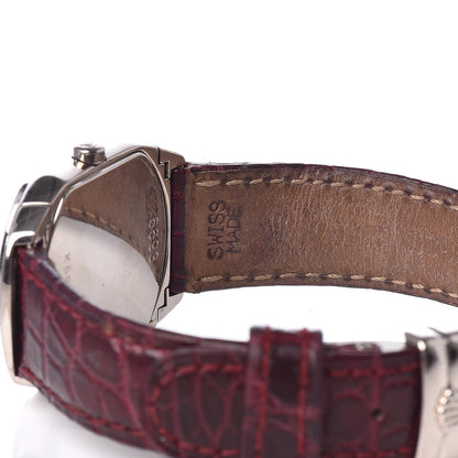 Rolex 18K White Gold Alligator Diamond 25mm Cellini Cellissima Quartz Watch Pink 6693 7 of 9