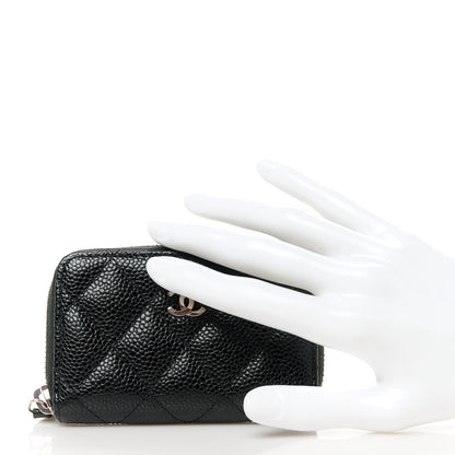 Chanel Caviar Quilted Zip Coin Purse Black 2 of 11
