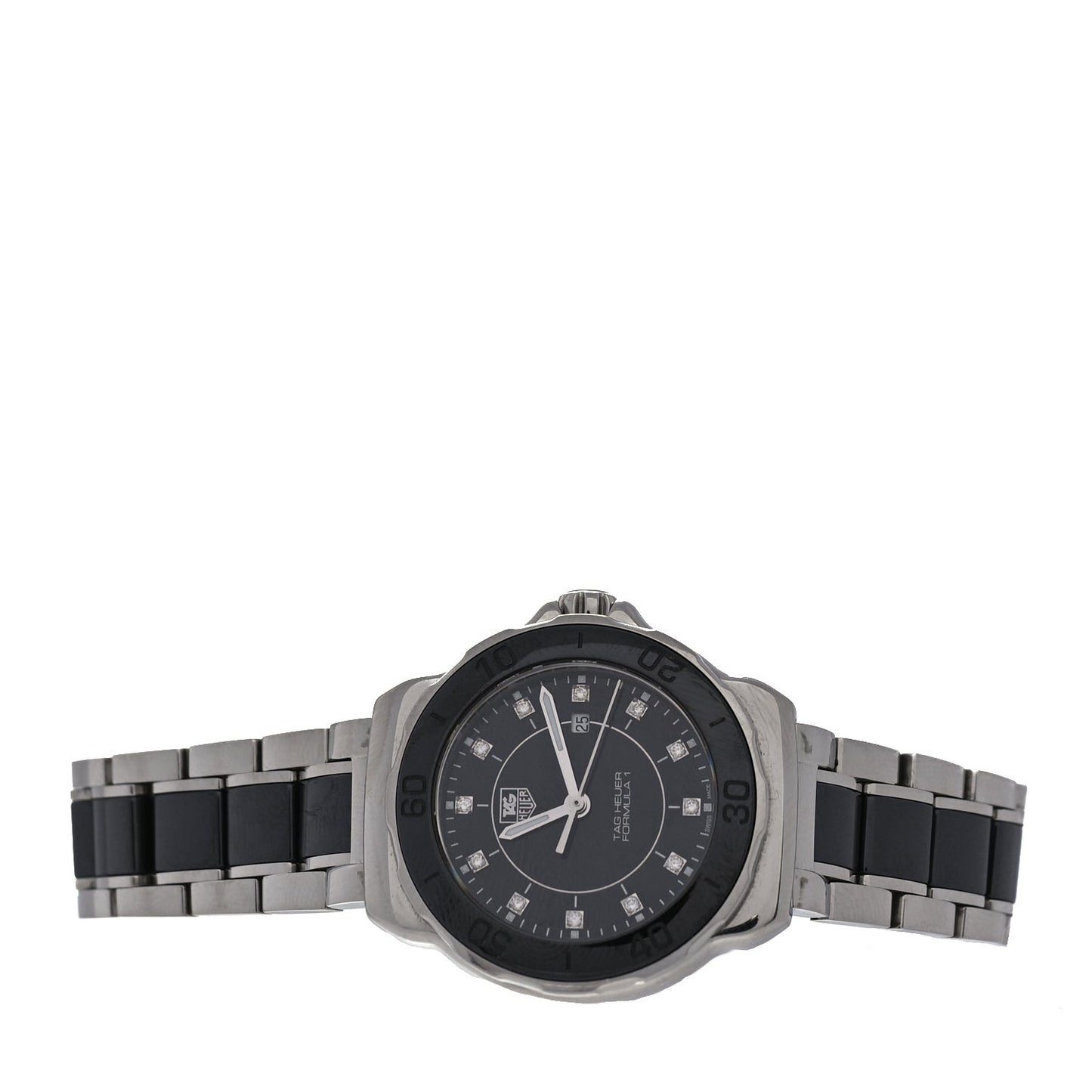 Stainless Steel Ceramic Diamond 31mm Formula 1 Lady Quartz Watch Black WAH1314 Black