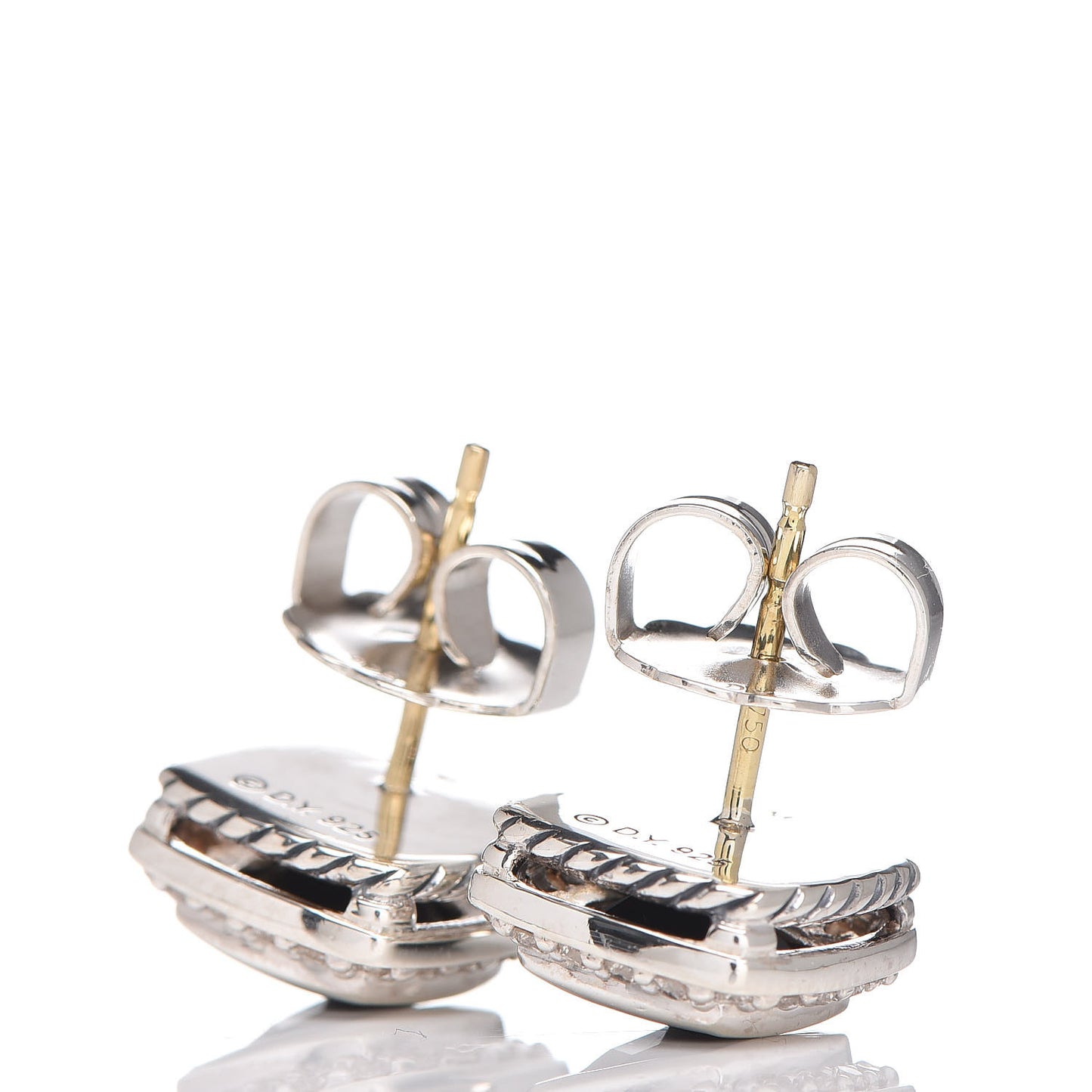 Sterling Silver Diamond Black Onyx 7mm Albion Earrings