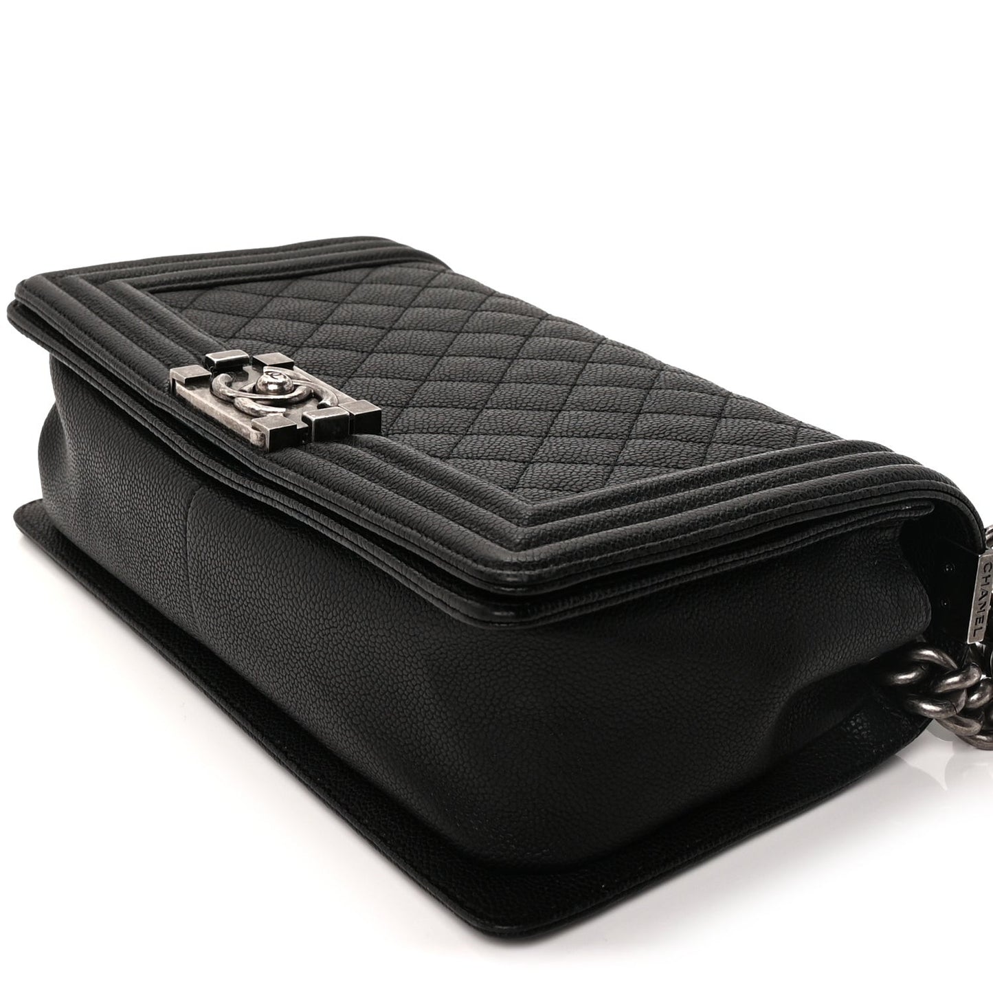 Caviar Quilted Medium Boy Flap  Black