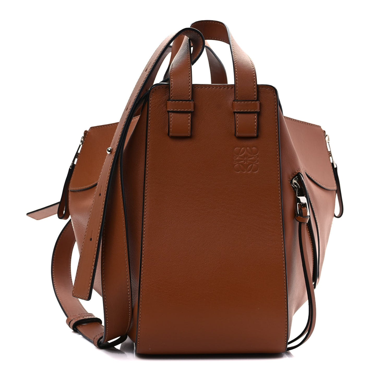 Calfskin Small Hammock Shoulder Bag Tan