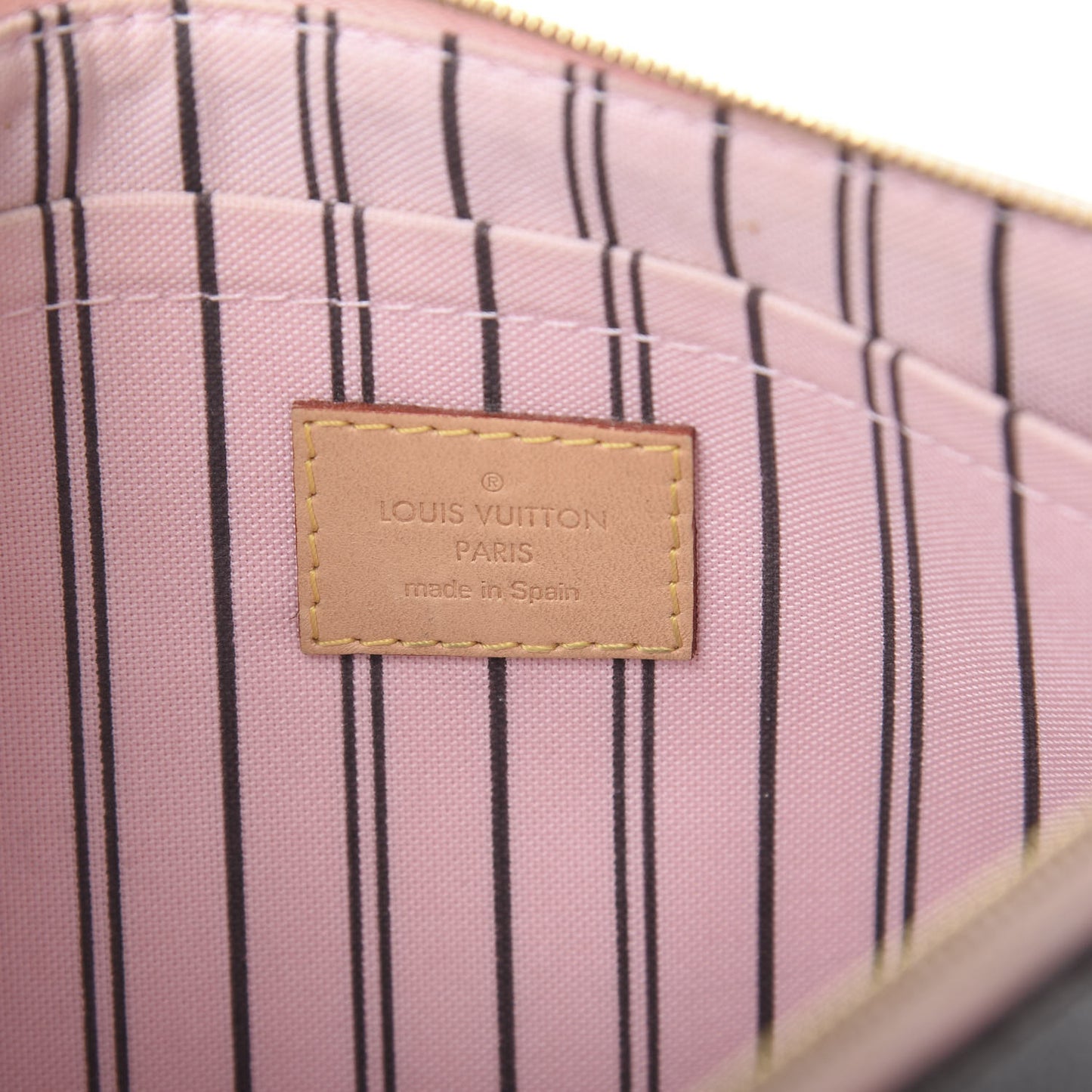 Monogram Neverfull MM GM Pochette Rose Ballerine