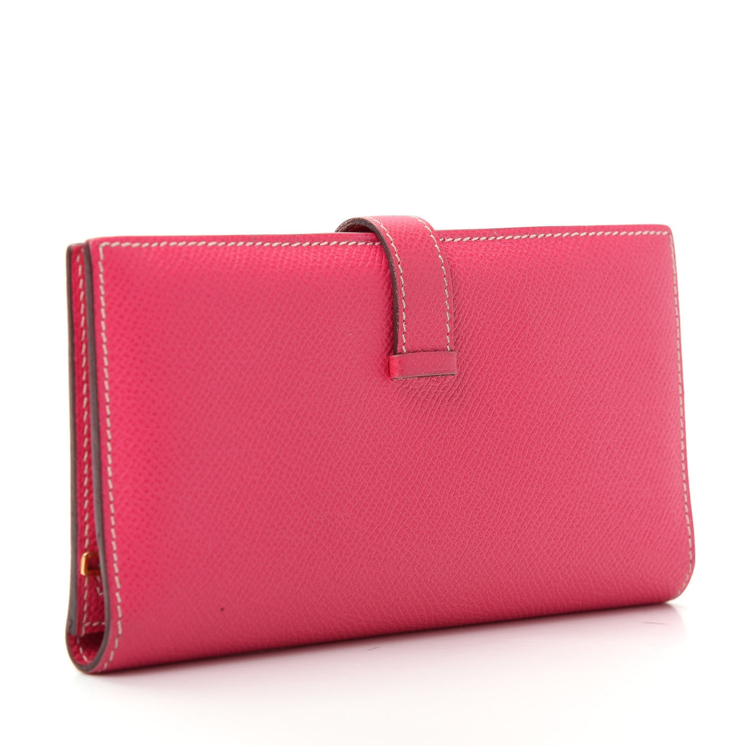 Hermes Epsom Bearn Gusset Wallet Rose Tyrien 3 of 8