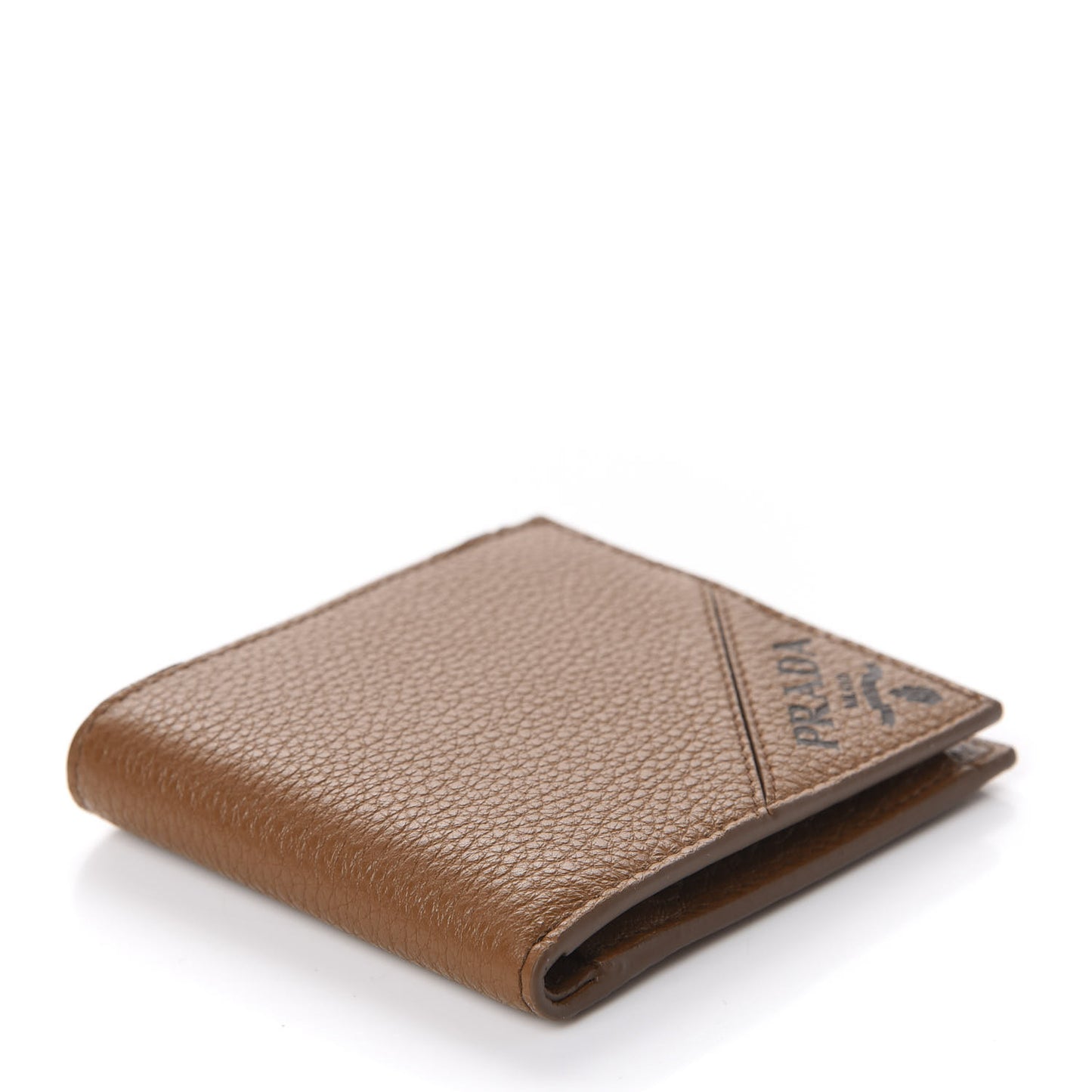 Vitello Grain Bi-Fold Wallet Cannella