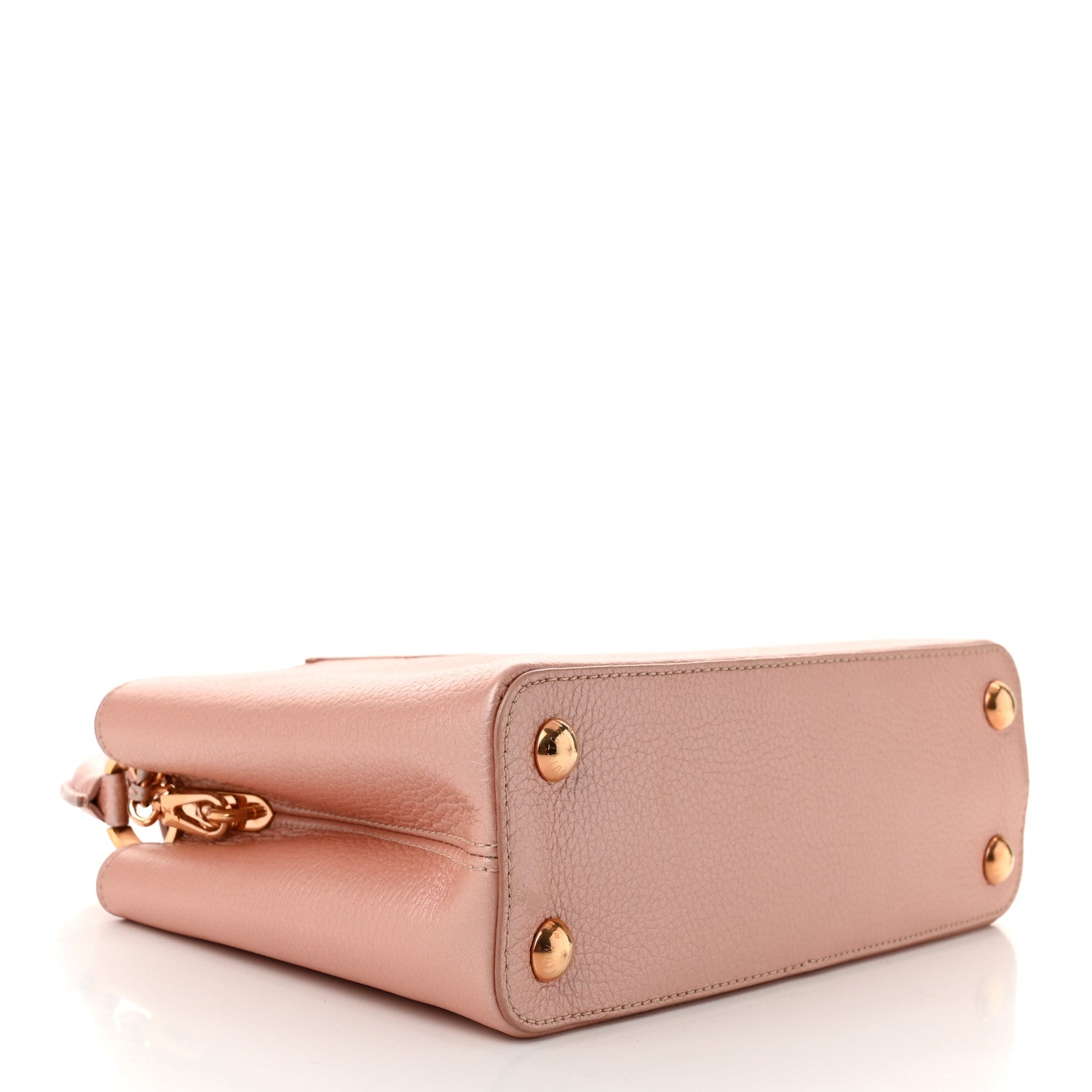 Louis Vuitton Metallic Taurillon Capucines BB Pearly Pink 4 of 9