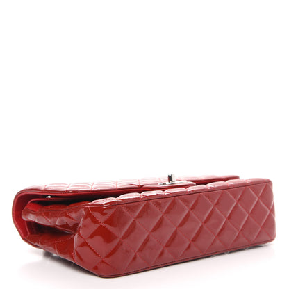 Chanel Patent Calfskin Quilted Medium Double Flap Red 4 of 13