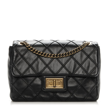 Chanel Calfskin Diamond Debossed Medium Cosmos Flap Black 1 of 7