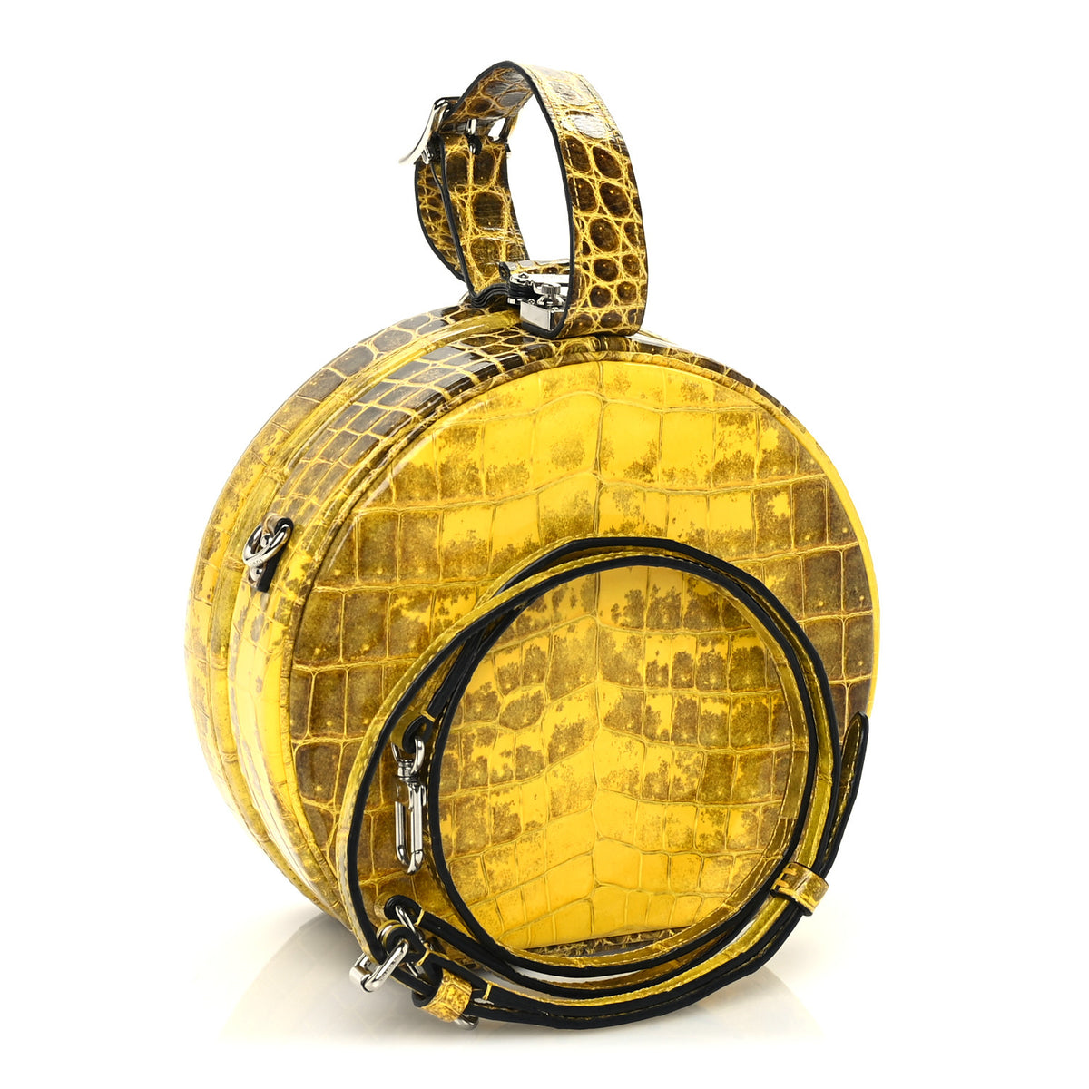 Crocodile Petite Boite Chapeau Jaune