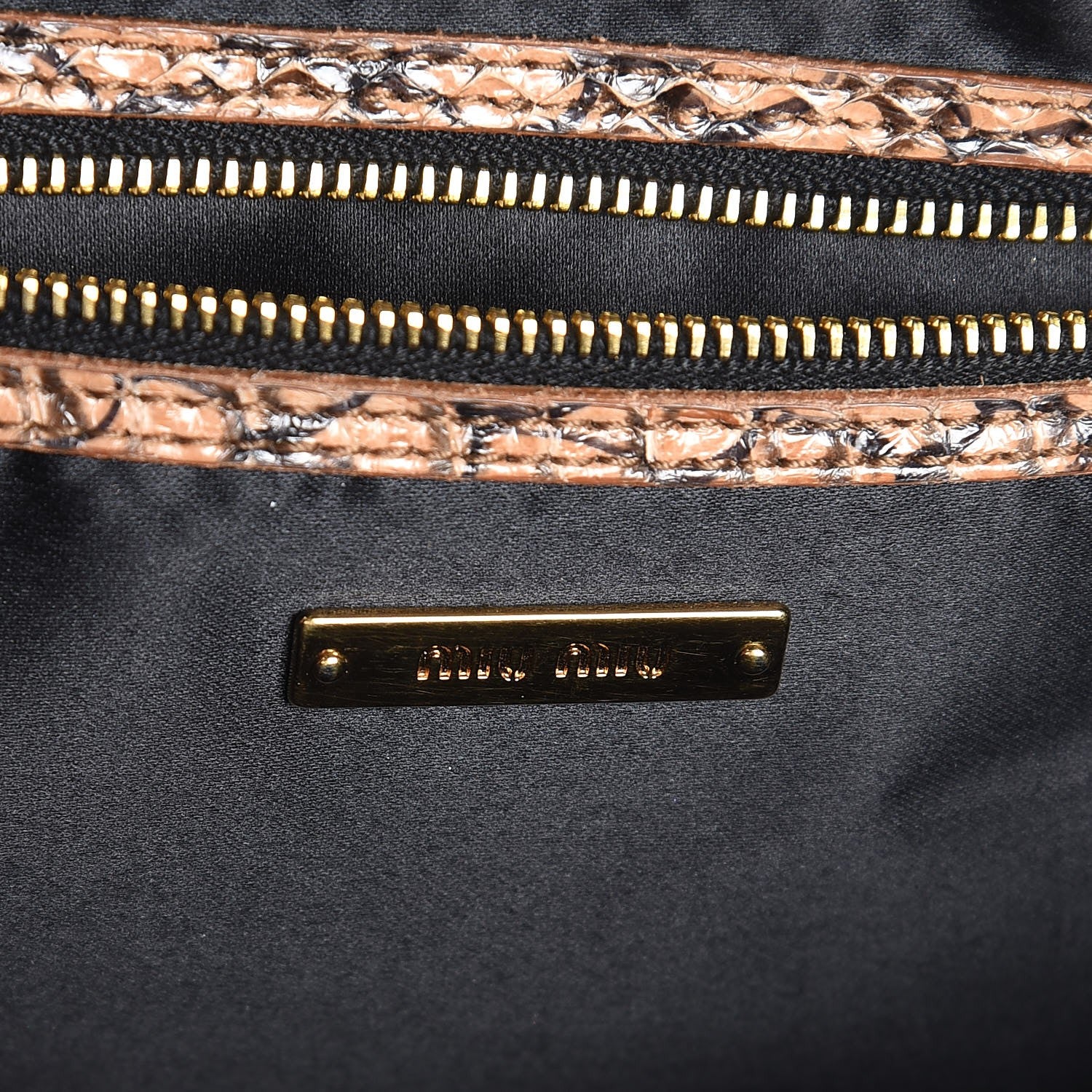 Miu Miu Python Painted Top Handle Bag 6 of 8