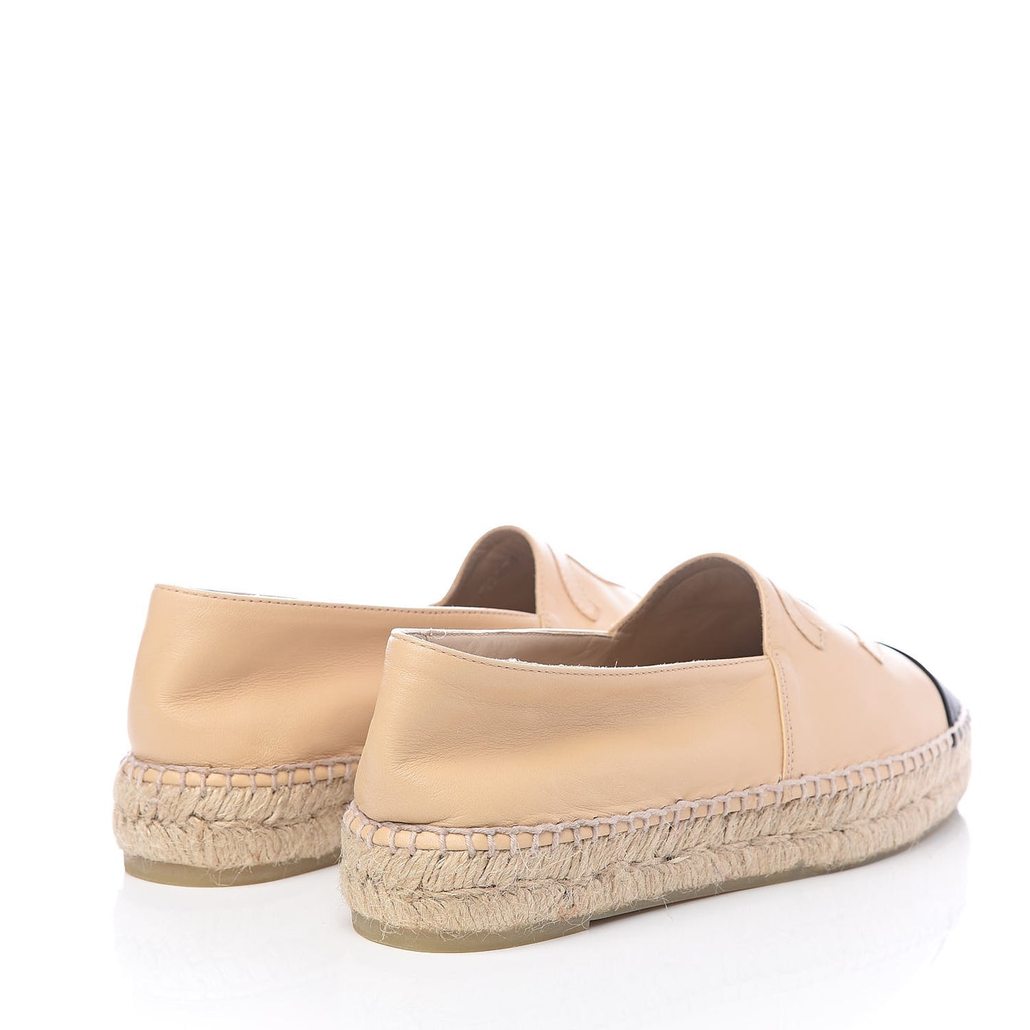 Lambskin CC Espadrilles 39 Beige Black
