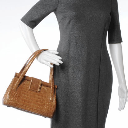 Nancy Gonzalez Crocodile Satchel Gold 2 of 7