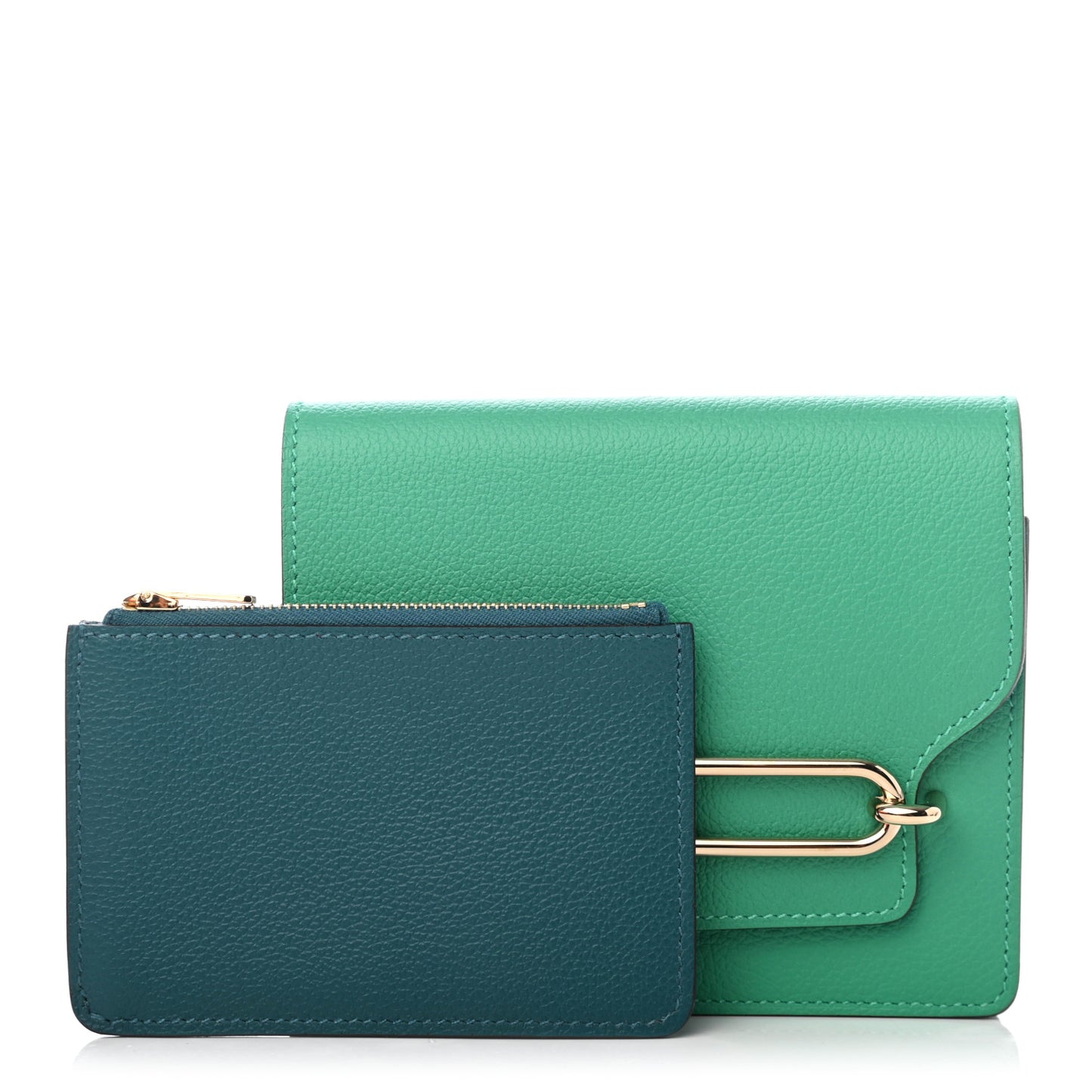 Evercolor Bi-Color Roulis Slim Wallet Menthe Vert Bosphore