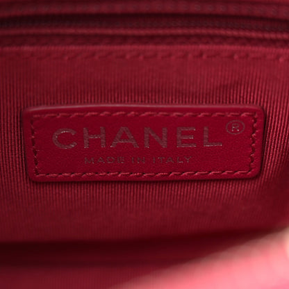 Chanel Aged Calfskin Chevron Quilted Small Gabrielle Hobo Dark Pink 6 of 7